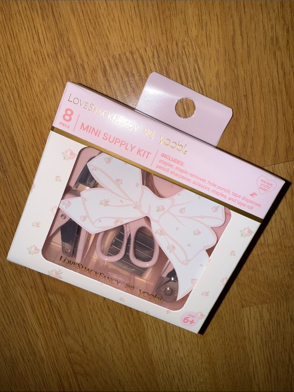 NWT LoveShackFancy x Yoobi - 9 Piece Mini Supply Kit (stapler, tape, etc)